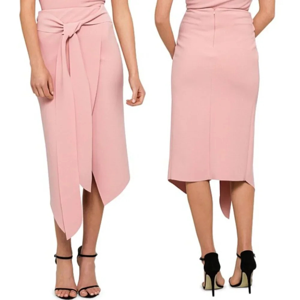 Bec + Bridge Lady Allure Faux Wrap Skirt/Pink, 16727